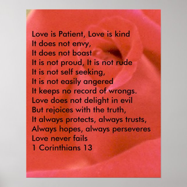 LOVE POEM ON RED ROSE POSTER (Front)
