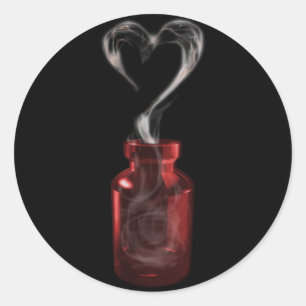 love poison classic round sticker