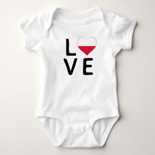 Love - Poland Flag Baby Bodysuit