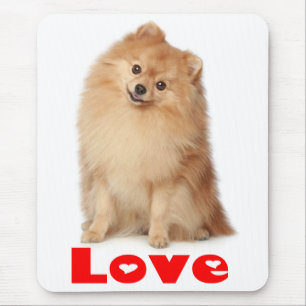 Love Pomeranian Pom Pom Puppy Dog Mousepad