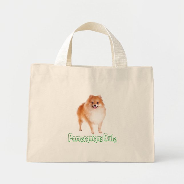 Love Pomeranian Puppy Dog Tote Bag (Front)