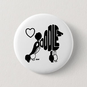 LOVE POODLES BUTTON