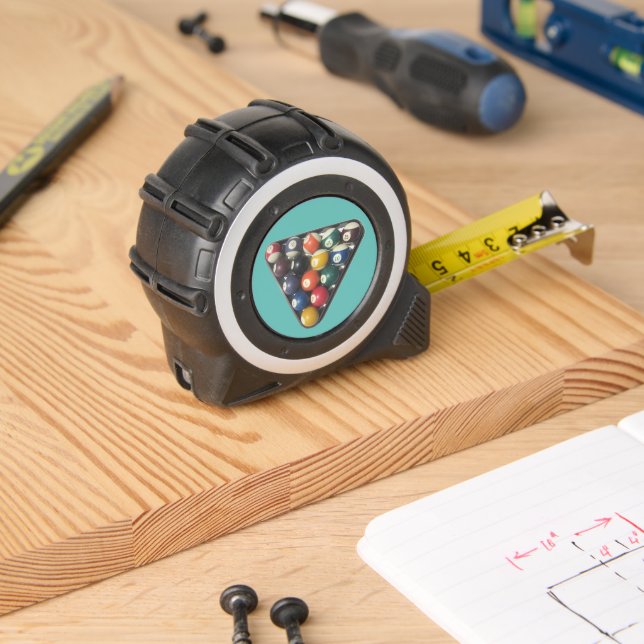 Love Pool Balls Tape Measure 1 (Woodwork)