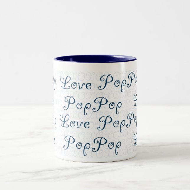 Love PopPop Two-Tone Coffee Mug (Center)