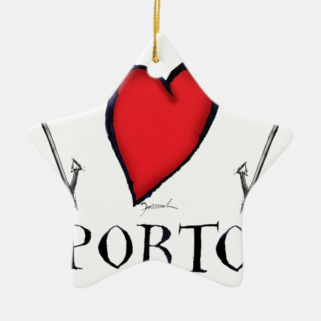love porto ceramic tree decoration (Front)