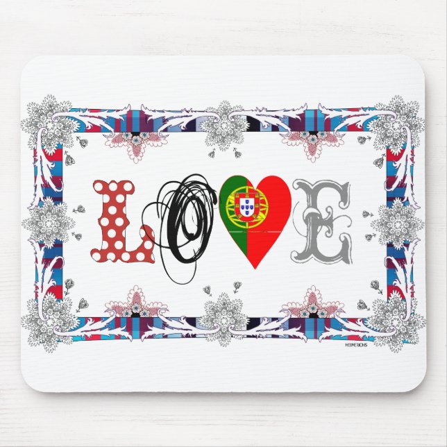 Love Portugal Mouse Mat (Front)