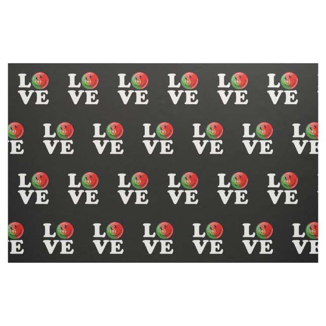 Love Portugal Smiling Flag Fabric (Fat Quarter)