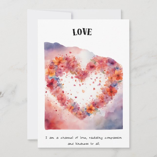 Love Positive Affirmation Card (Front)