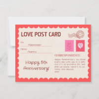 Love Post Card Anniversary Mail