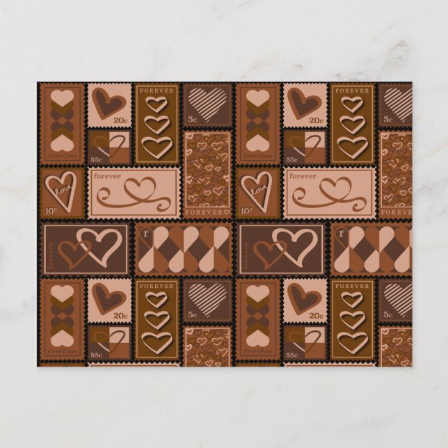 Love Postage Stamp Postcard (Front)