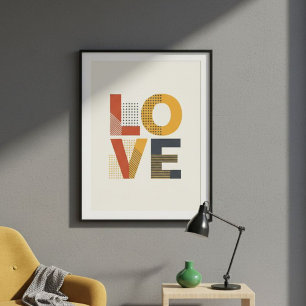 LOVE Poster - Inspirational Quote Wall Art   Gift 