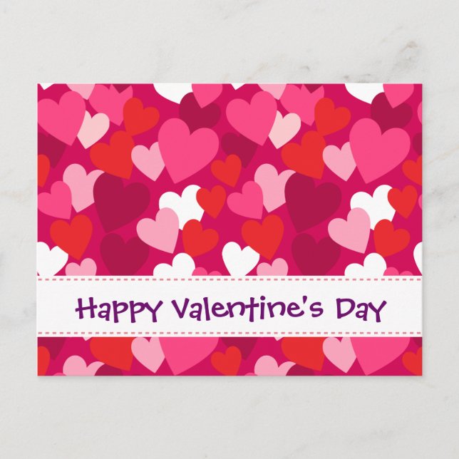 Love Postmark Classroom Valentines for Kids Holiday Postcard (Front)