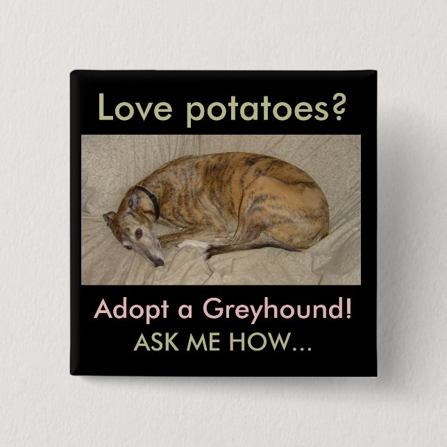 Love Potatoes? 15 Cm Square Badge (Front)