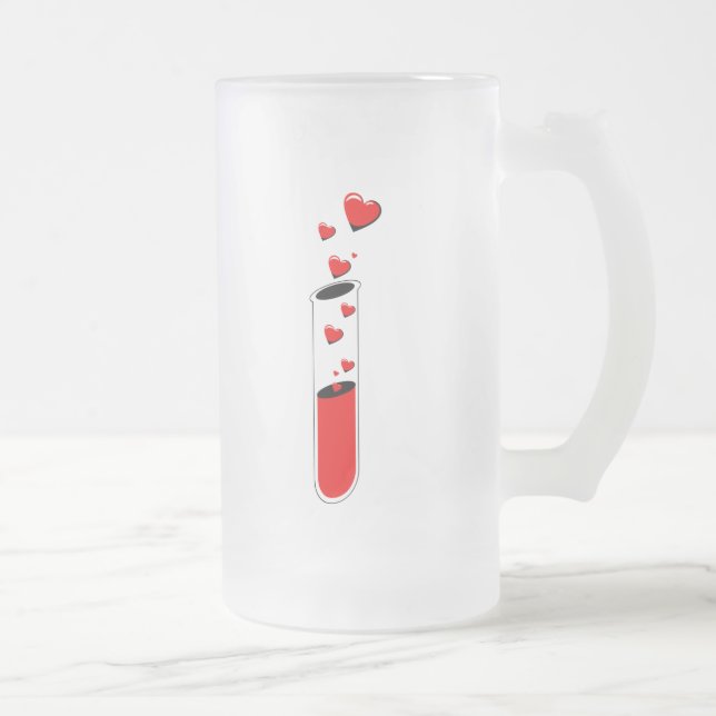 love potion frosted glass beer mug (Right)