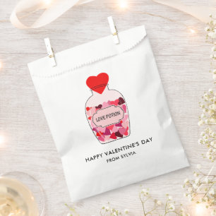 Love Potion Happy Valentine's Day Personalised Favour Bags