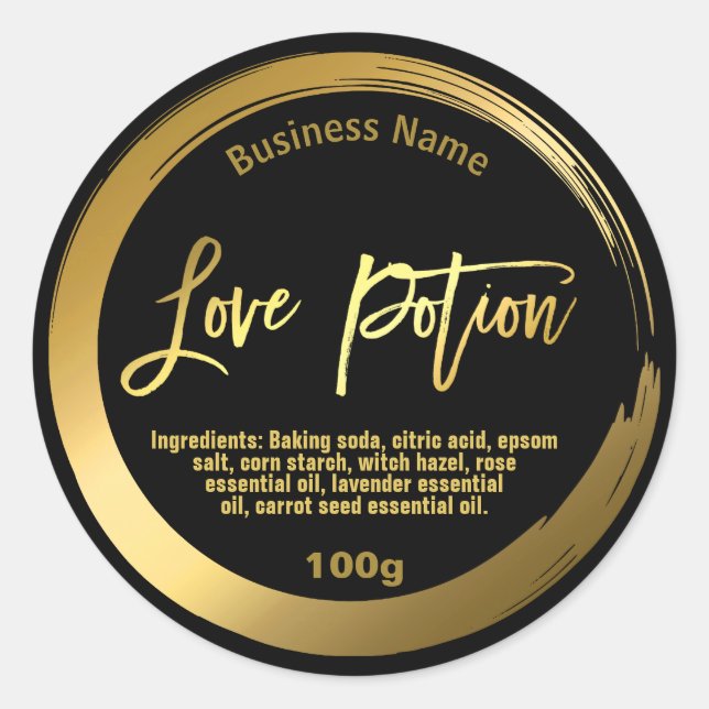 Love Potion Labels (Front)