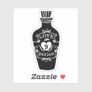 Love potion number 9 bottle vintage black graphic