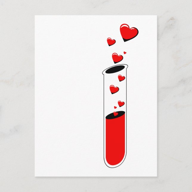 love potion test tube postcard (Front)