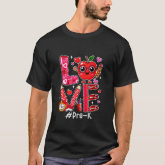 Love Pre-K Cute Hearts Valentine's Day Students Te T-Shirt