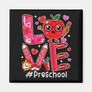 Love preschool cute hearts valentine's day student magnet