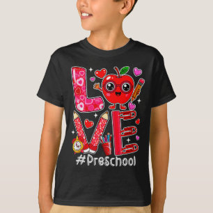 Love preschool cute hearts valentine's day student T-Shirt