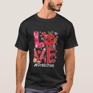 Love Preschool Cute Hearts Valentine's Day Student T-Shirt