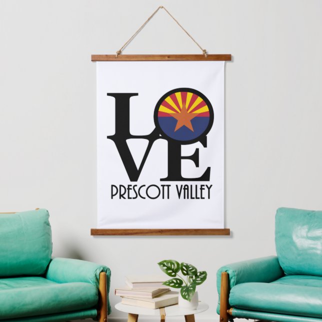 LOVE Prescott Valley Arizona  Hanging Tapestry (Living Room)