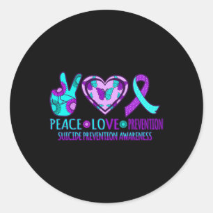 Love Prevention Happy Suicide Awareness Graphic  Classic Round Sticker