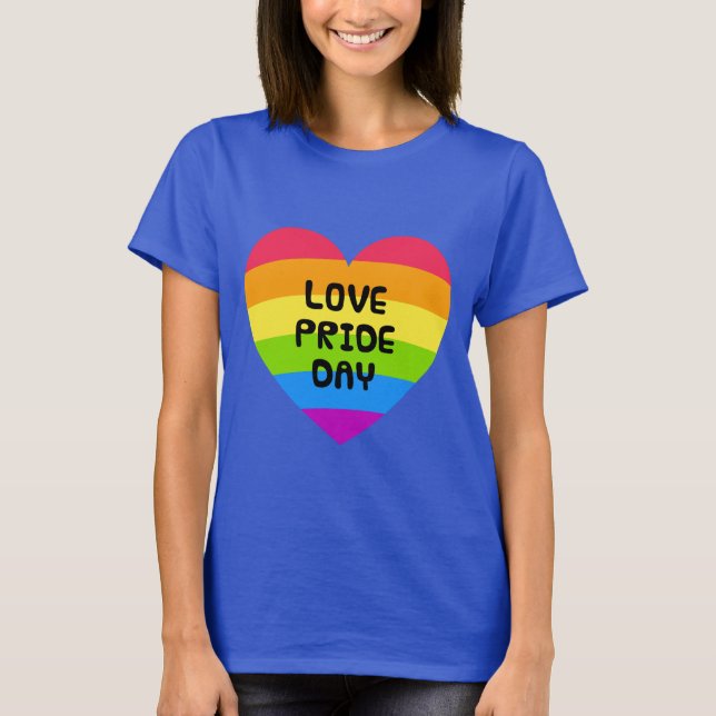 Love Pride Day blue womens T-Shirt (Front)