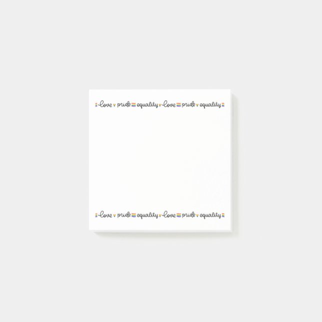Love Pride Equality  Post-it Notes (Front)