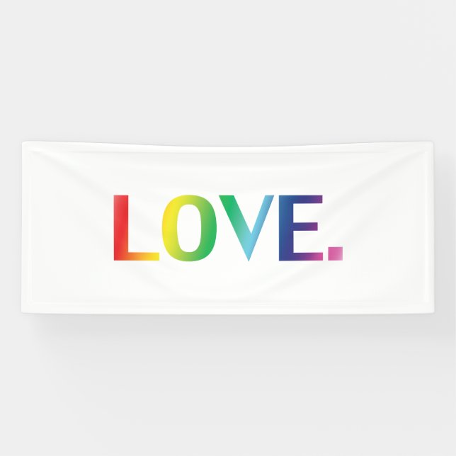 Love, pride lgbt lgbtq gay queer rainbow colours banner (Horizontal)