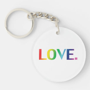 Love, pride lgbt lgbtq gay queer rainbow colours key ring