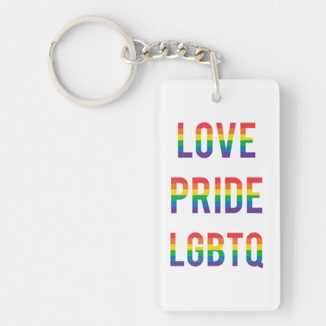 Love Pride LGBTQ Key Ring (Front)