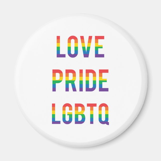 Love Pride LGBTQ Magnet (Front)