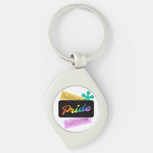 Love pride love. LGBT+pride. Rainbow Keychain