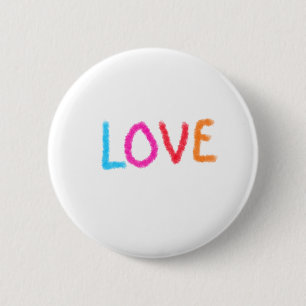 Love pride rainbow watercolor LGBTQ June modern 6 Cm Round Badge