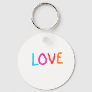 Love pride rainbow watercolor LGBTQ June modern Key Ring