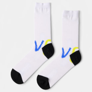 Love pride rainbow watercolor LGBTQ June modern Socks
