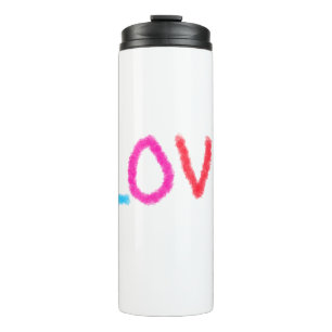 Love pride rainbow watercolor LGBTQ June modern Thermal Tumbler