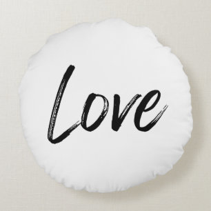Love Print Round Throw Pillow