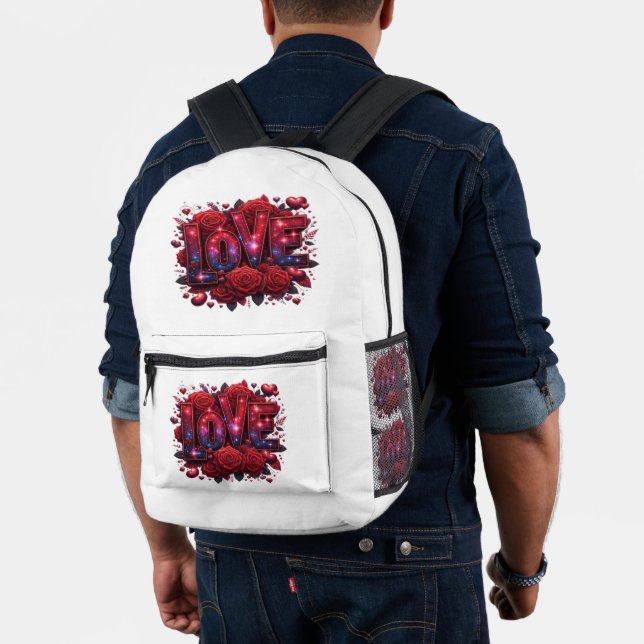 Love  printed backpack (Insitu (Model))