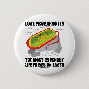 Love Prokaryotes Most Dominant Life Forms On Earth 6 Cm Round Badge