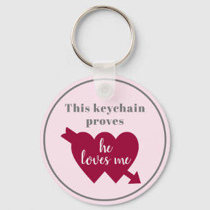 Love Proof Valentine Pink Romantic Key Ring