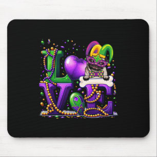 Love Pug Dog Carnival Mask Dog Lover Women Men Mar Mouse Mat