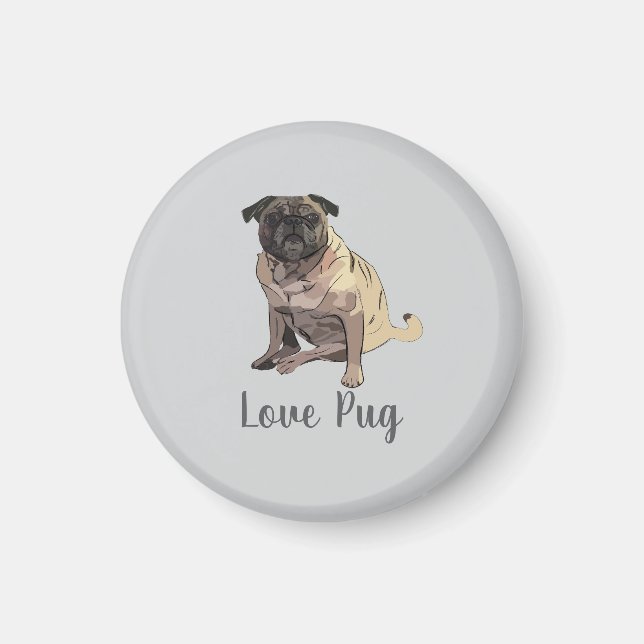 Love Pug Magnet (Front)