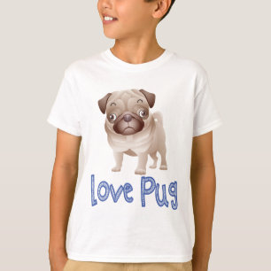 Love Pug Puppy Dog Graphic T-Shirt