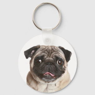 Love Pug Puppy Dog Keychain