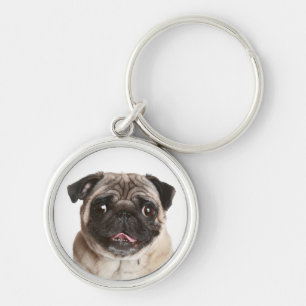 Love Pug Puppy Dog Keychain