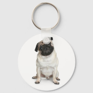 Love Pug Puppy Dog Keychain