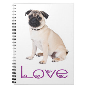 Love Pug Puppy Dog Notebook / Journal